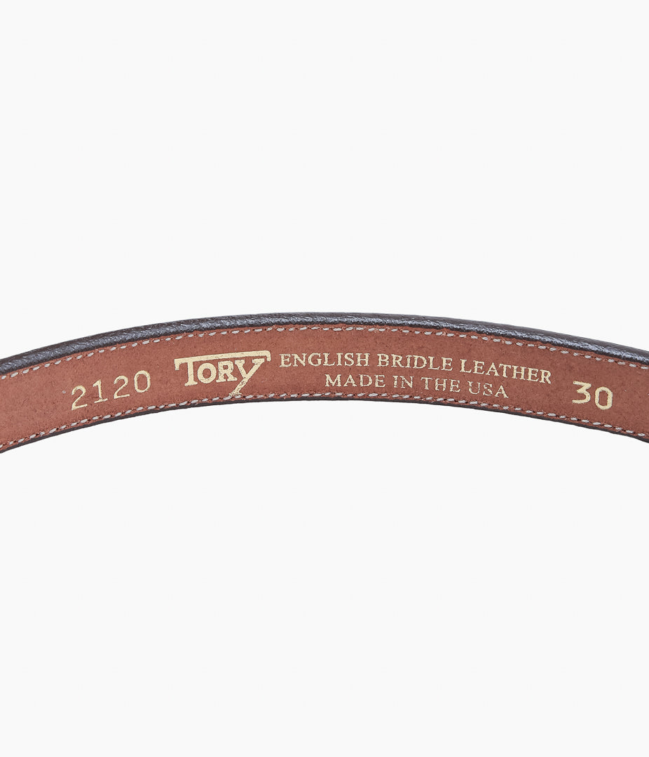 TORY LEATHER ''2120 3/4 RAISED BELT'' (OAKBARK/BRASS)