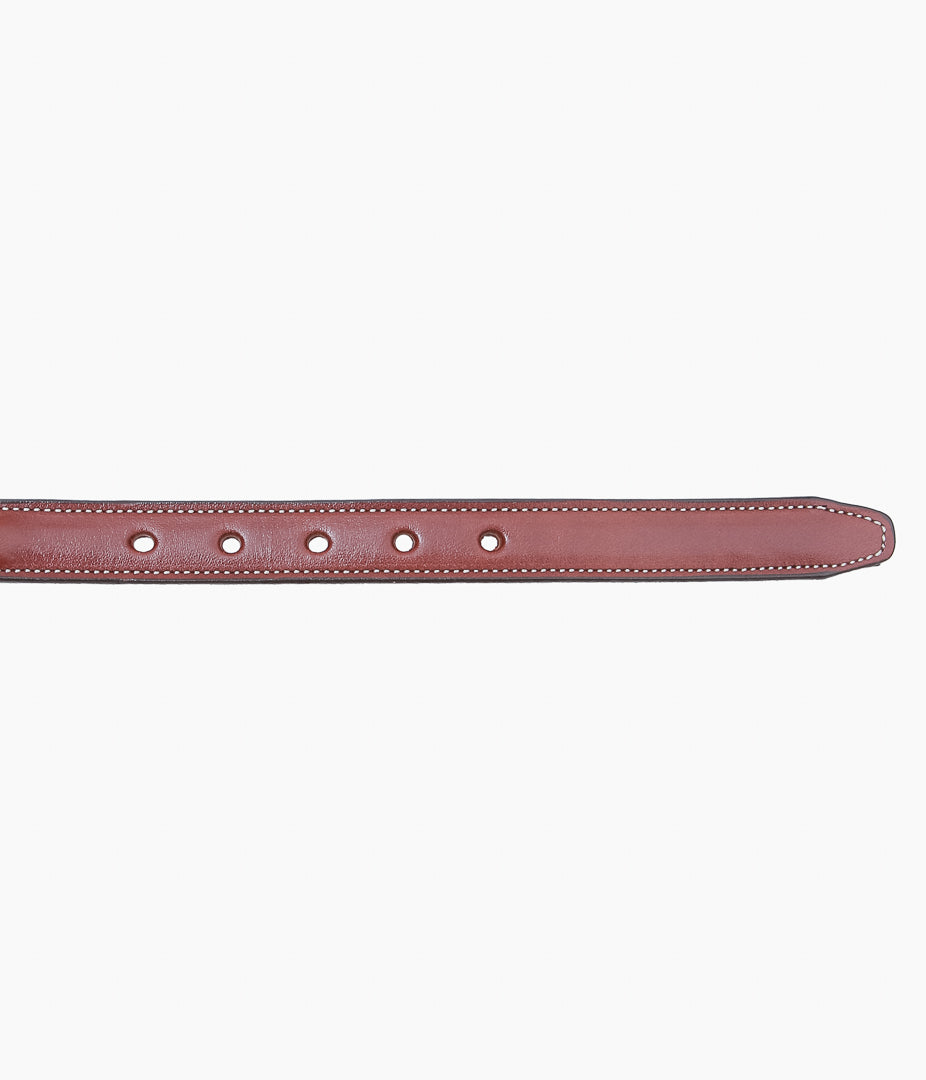 TORY LEATHER ''2120 3/4 RAISED BELT'' (OAKBARK/BRASS)