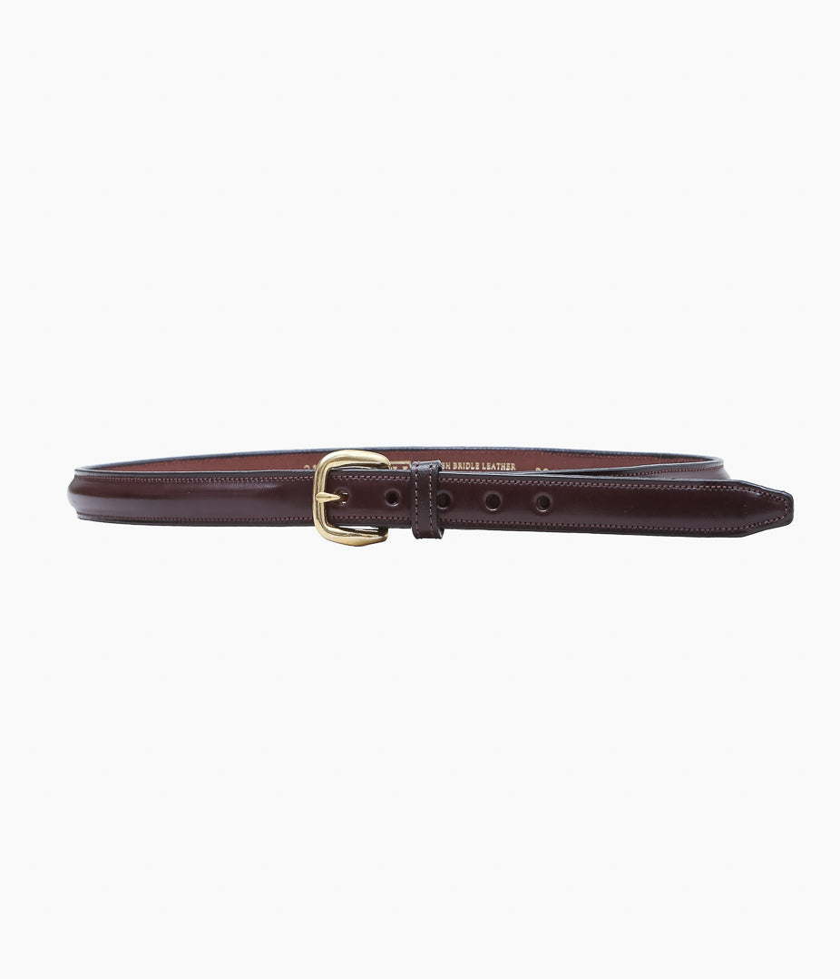 TORY LEATHER ''2122 3/4 RAISED BELT'' (HAVANA/BRASS)