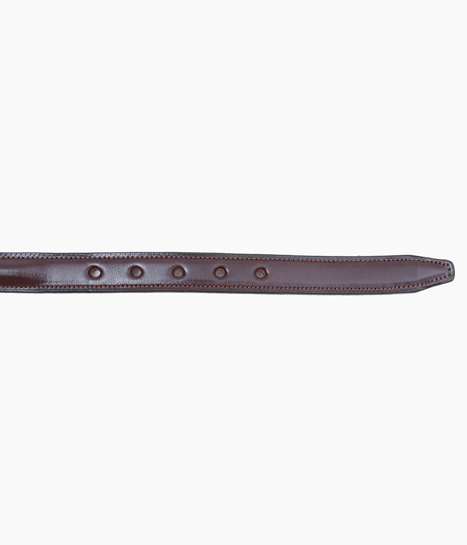 TORY LEATHER ''2122 3/4 RAISED BELT'' (HAVANA/BRASS)