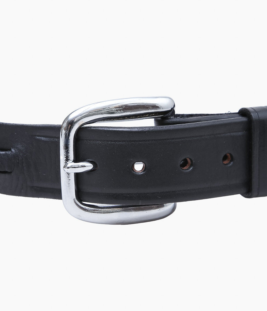 TORY LEATHER ''2161 1-1/4 BRAIDED BELT'' (BLACK/NICKEL)