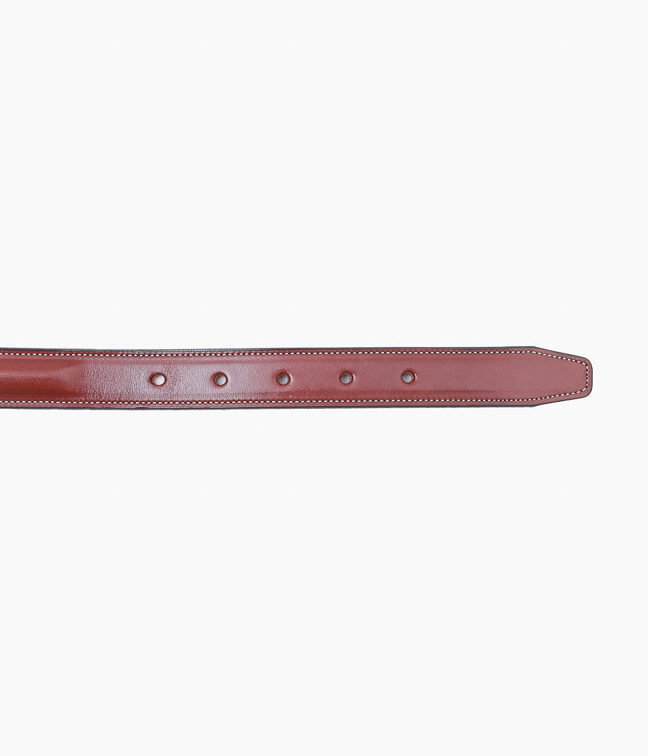 TORY LEATHER ''2163 CLASSIC BRIDLE LEATHER RAISED BELT'' (OAKBARK/BRASS)