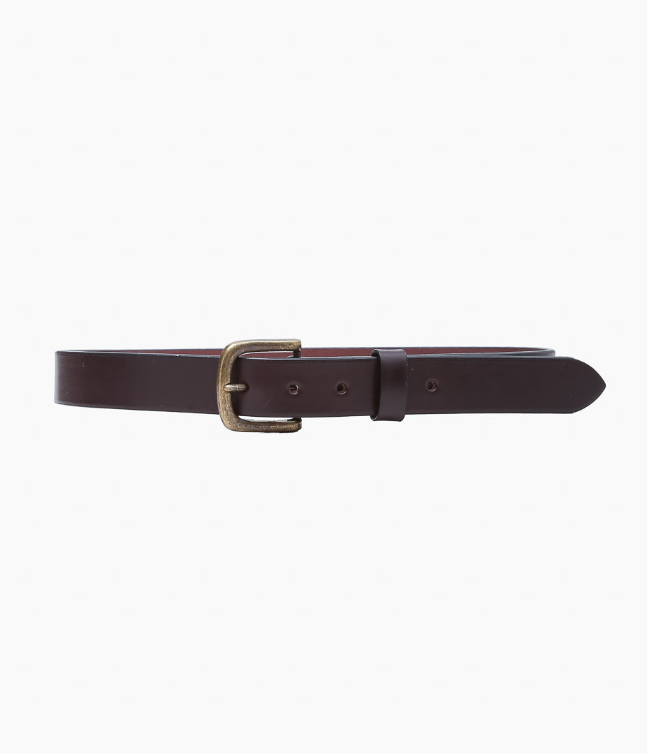 TORY LEATHER ''2165 CLASSIC BRIDLE LEATHER RAISED BELT'' (HAVANA/BRASS)
