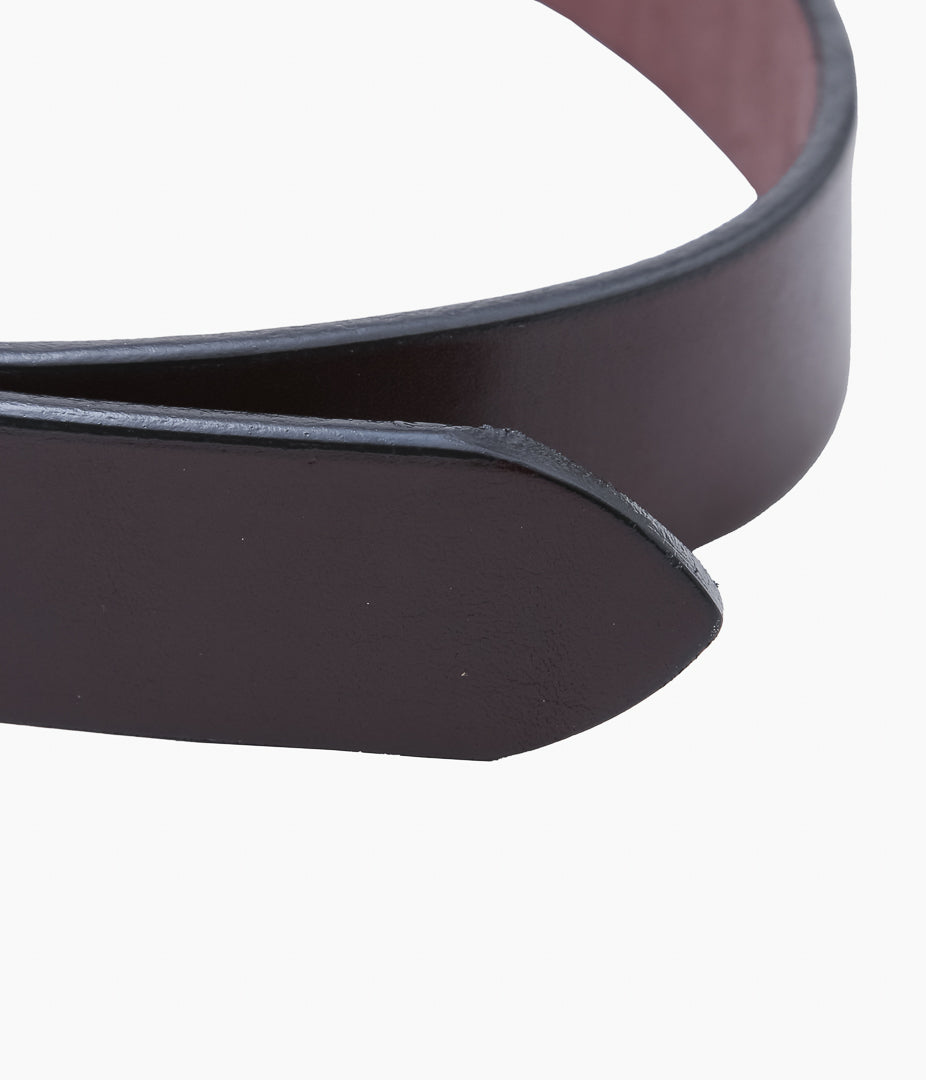 TORY LEATHER ''2165 CLASSIC BRIDLE LEATHER RAISED BELT'' (HAVANA/BRASS)