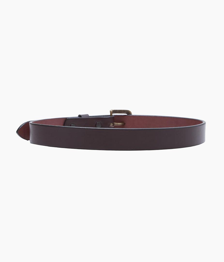 TORY LEATHER ''2165 CLASSIC BRIDLE LEATHER RAISED BELT'' (HAVANA/BRASS)