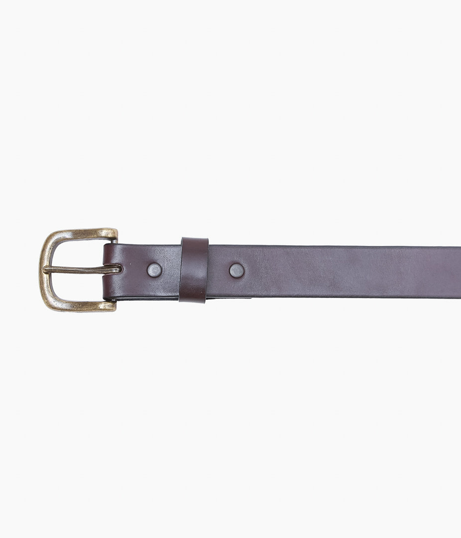 TORY LEATHER ''2165 CLASSIC BRIDLE LEATHER RAISED BELT'' (HAVANA/BRASS)
