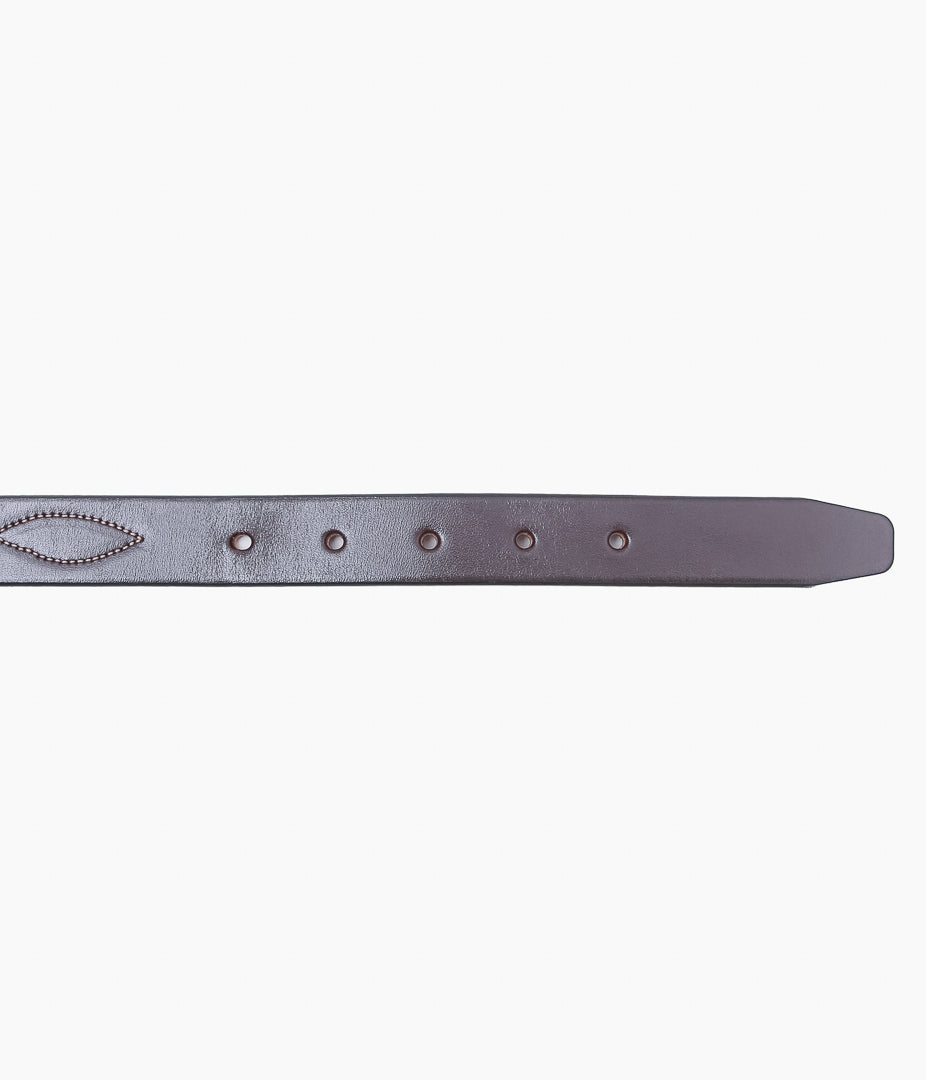 TORY LEATHER ''2332 REPEATED STITCH BELT'' (HAVANA/BRASS)
