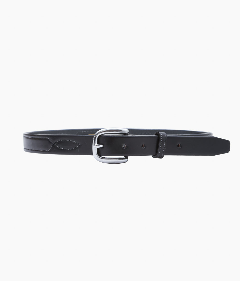 TORY LEATHER ベルト 2333 サイズ34 TORY LEATHER ''2333 REPEATED STITCH BELT'' (BLACK/NICKEL