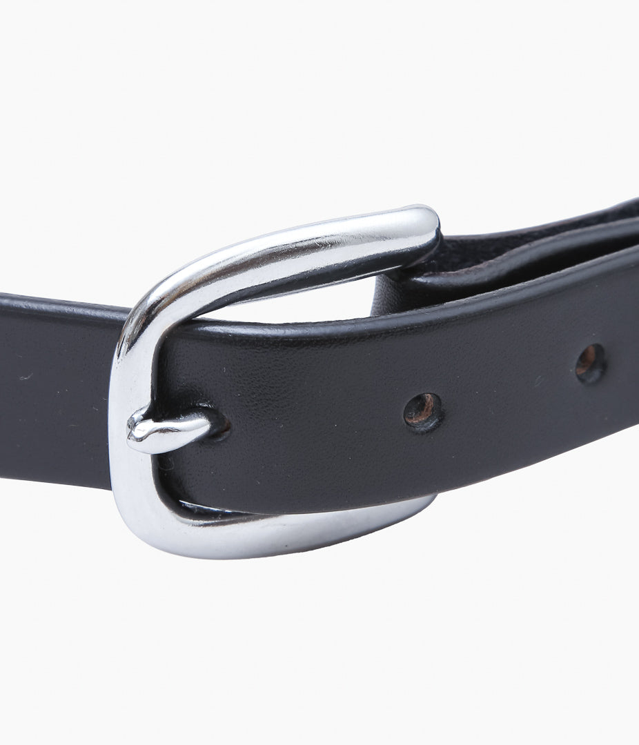 TORY LEATHER ''2333 REPEATED STITCH BELT'' (BLACK/NICKEL)
