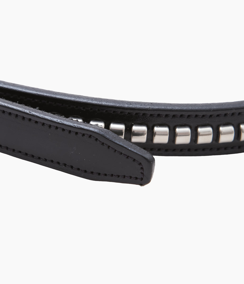 TORY LEATHER ''2552 3/4 INCH CLINCHER BELT ''(BLACK / NICKEL)