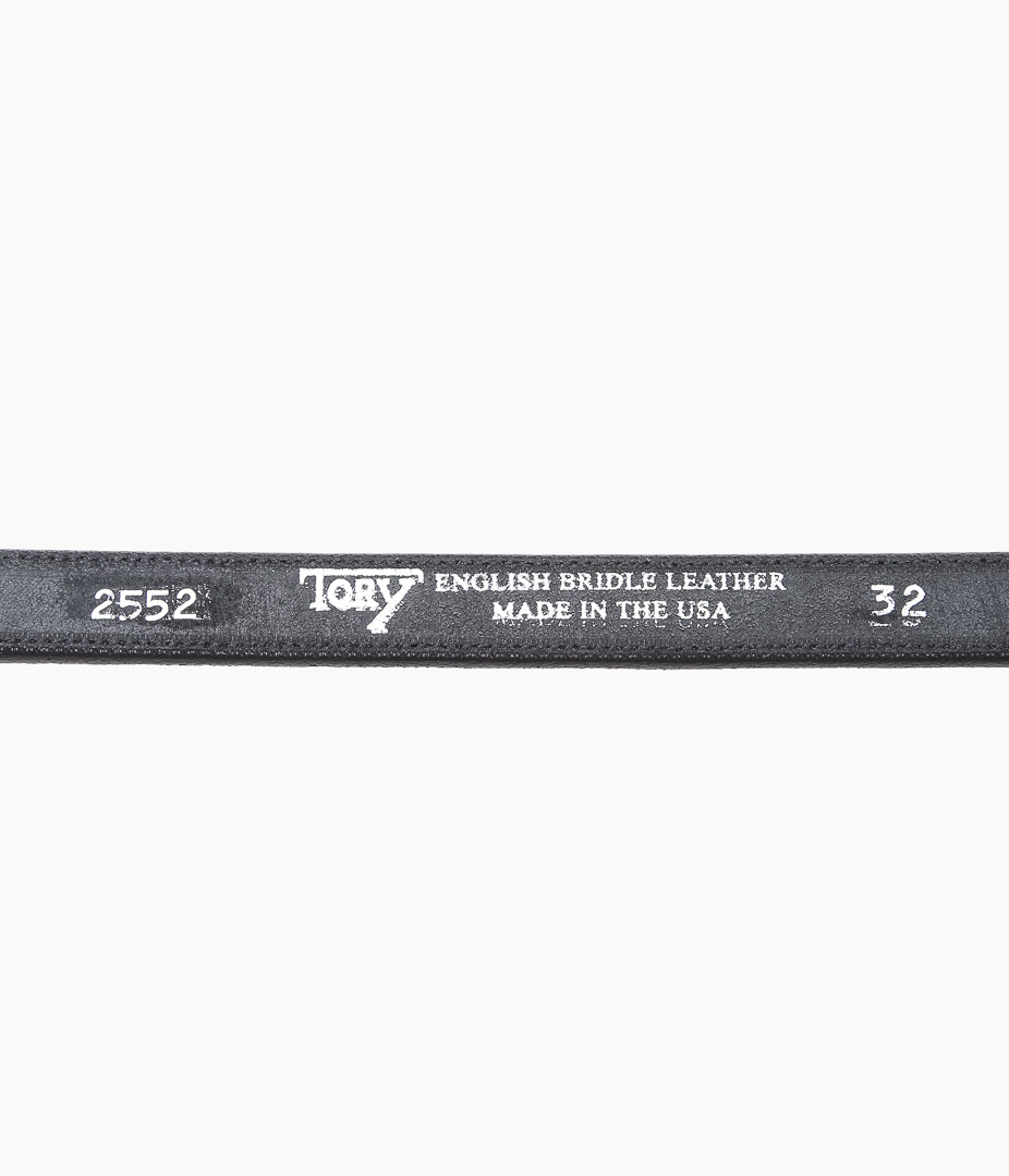 TORY LEATHER ''2552 3/4 INCH CLINCHER BELT ''(BLACK / NICKEL)