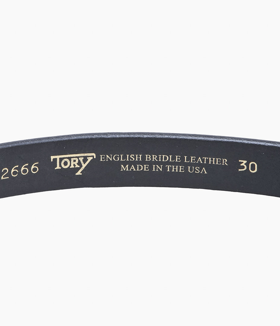TORY LEATHER ''2666 MINI HOOF PICK BELT ''(BLACK / BRASS)