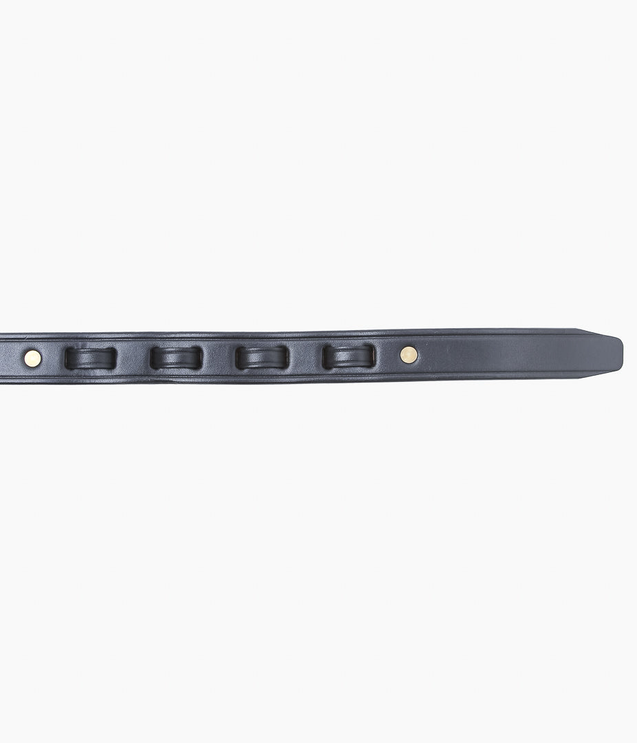 TORY LEATHER ''2666 MINI HOOF PICK BELT ''(BLACK / BRASS)