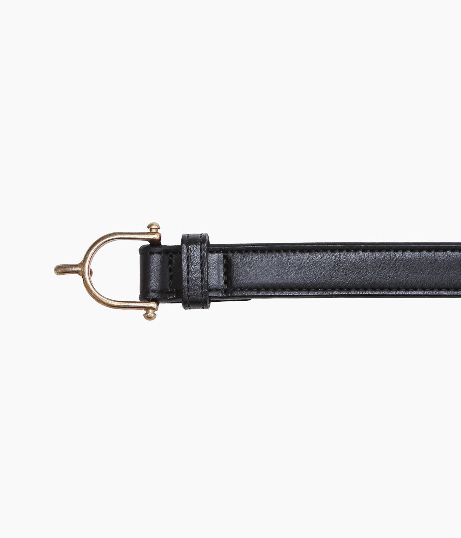 TORY LEATHER ''3023 EQUESTRAIN INSPIRED LONG BELT'' (BLACK)