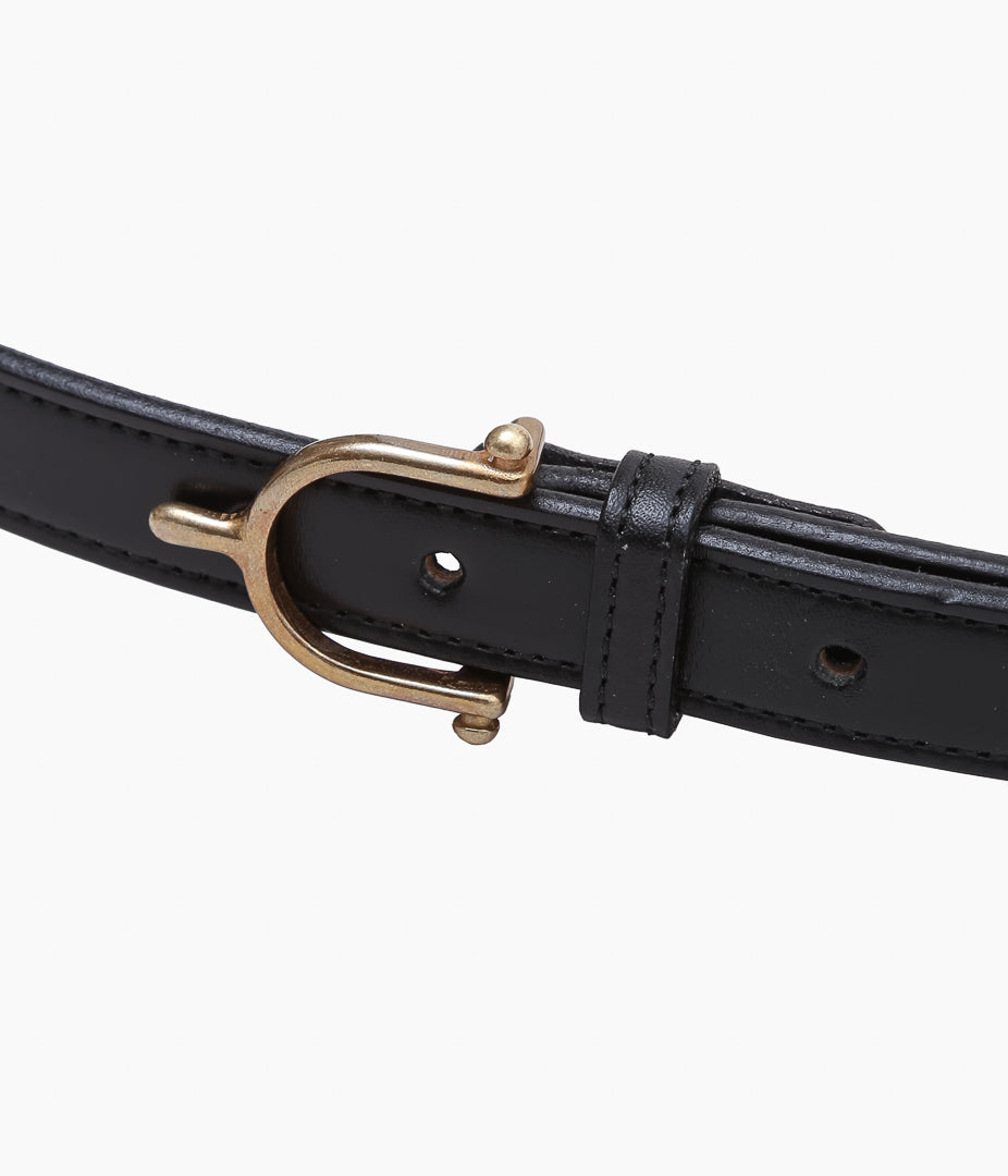 TORY LEATHER ''3023 EQUESTRAIN INSPIRED LONG BELT'' (BLACK)