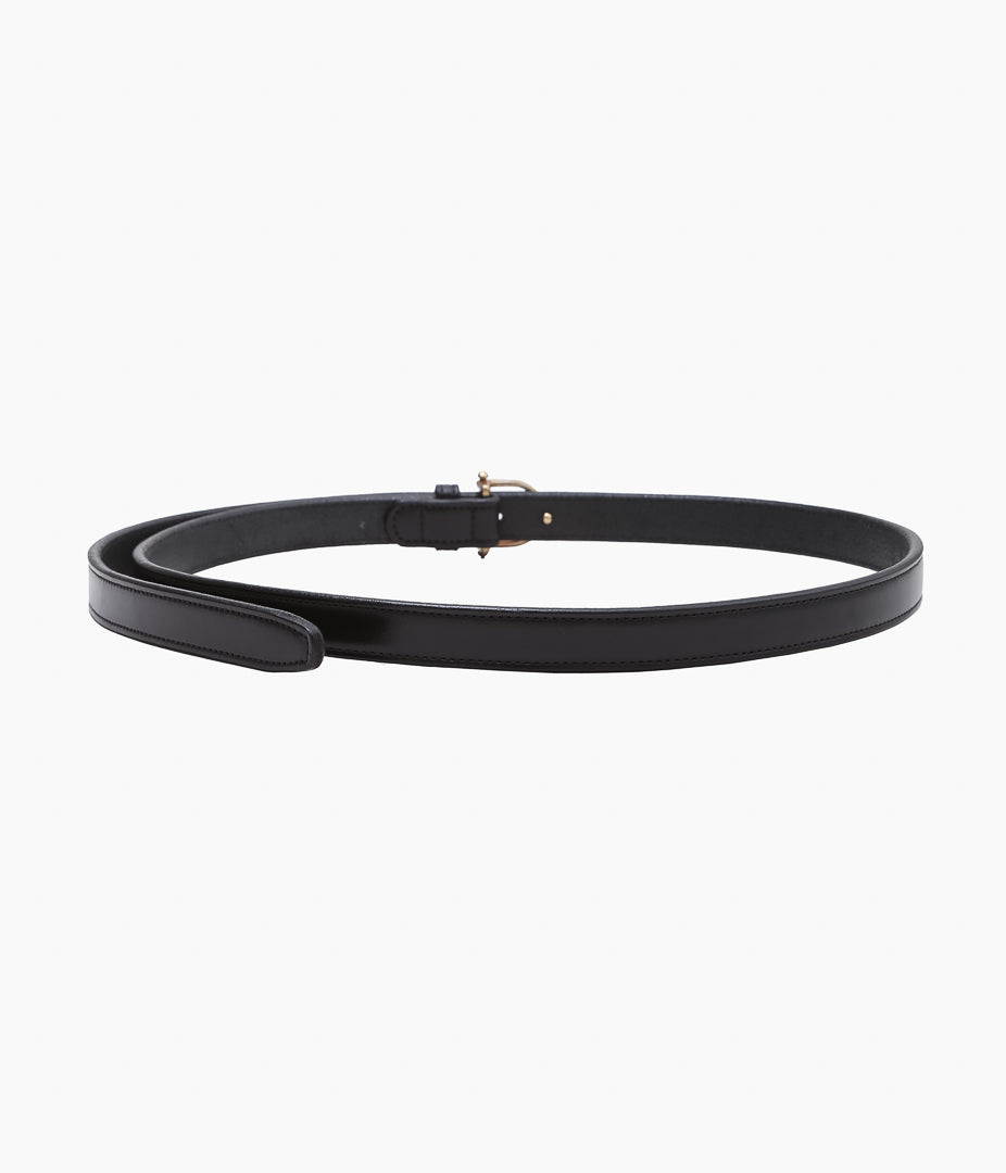 TORY LEATHER ''3023 EQUESTRAIN INSPIRED LONG BELT'' (BLACK)