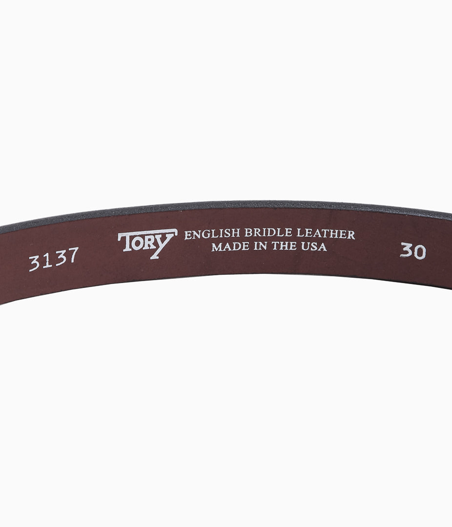 TORY LEATHER ''3137 ANTIQUE SILVER BUCKLE SET BELT'' (HAVANA)