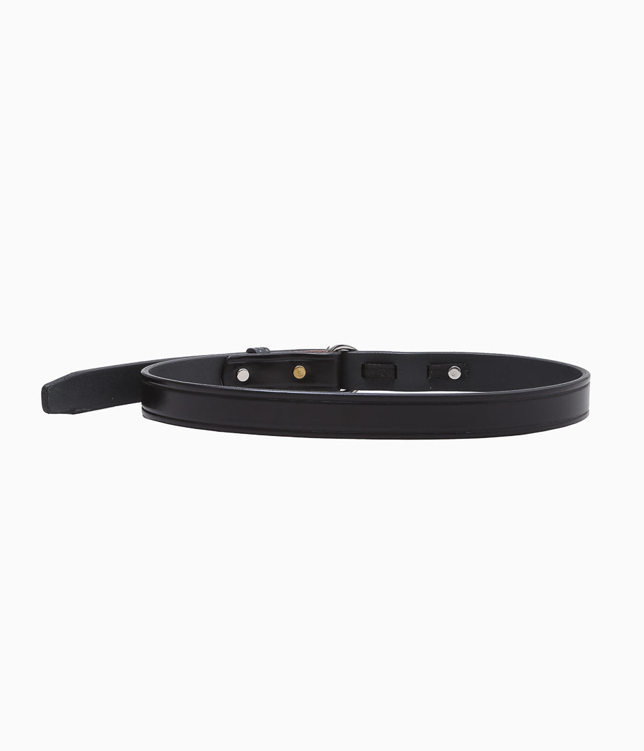 TORY LEATHER ''3150 2 TONE MINI HOOF PICK BELT'' (BLACK)