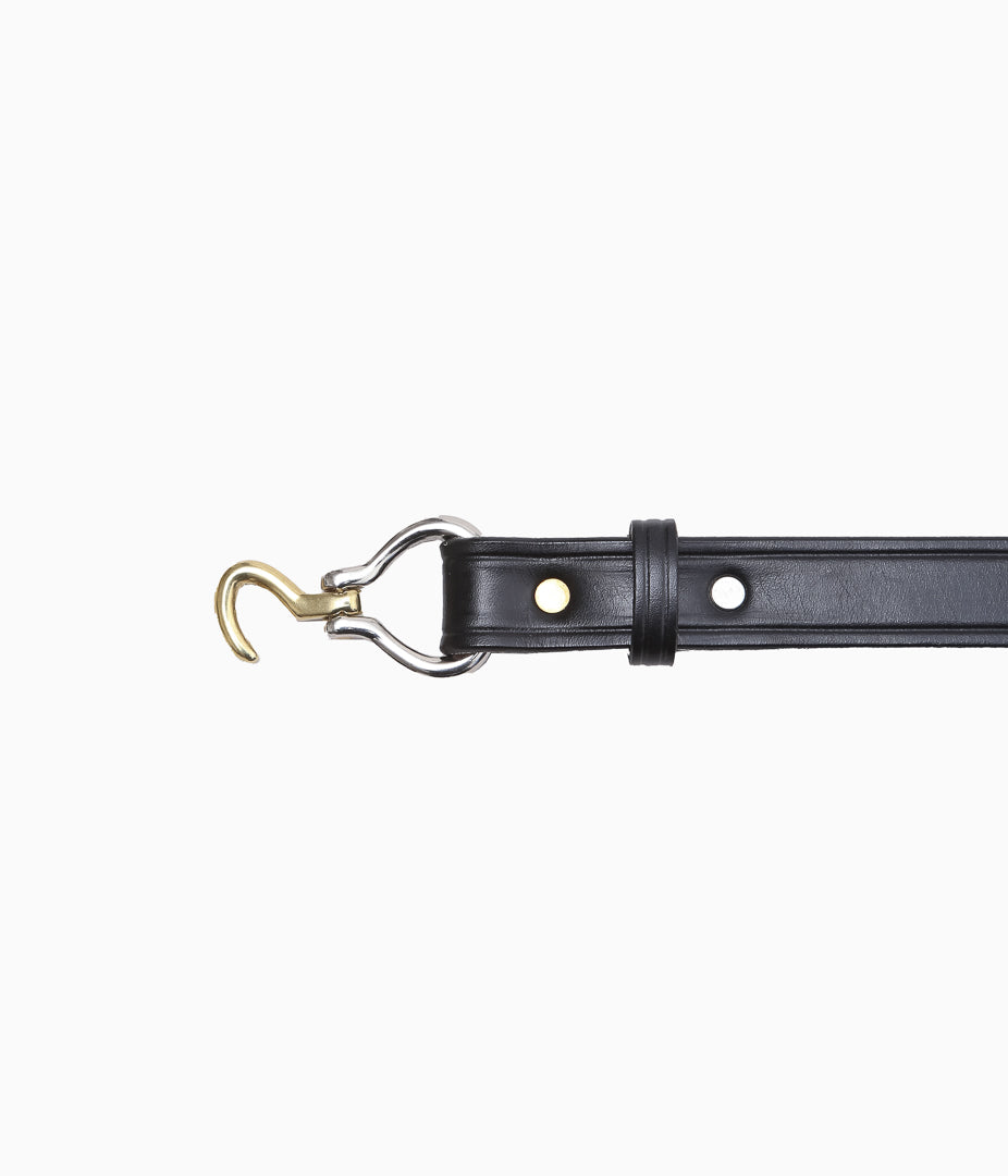 TORY LEATHER ''3150 2 TONE MINI HOOF PICK BELT'' (BLACK)