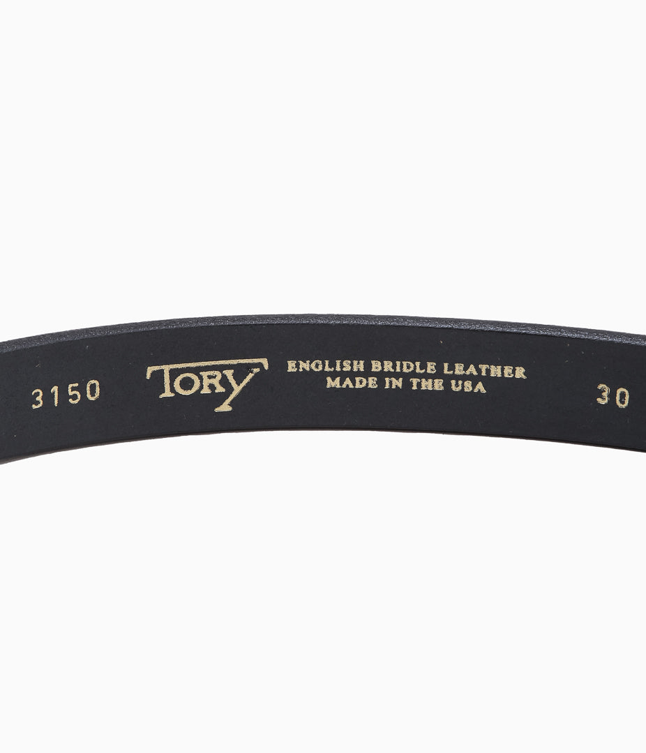 TORY LEATHER ''3150 2 TONE MINI HOOF PICK BELT'' (BLACK)