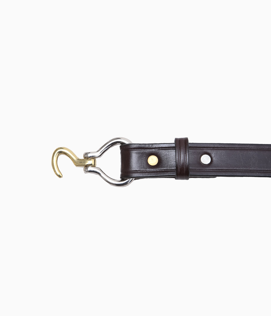 TORY LEATHER ''3151 2 TONE MINI HOOF PICK BELT'' (HAVANA)