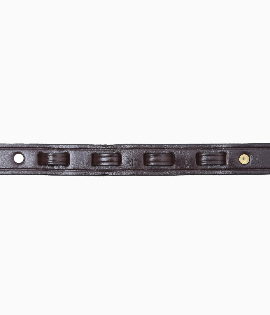 TORY LEATHER ''3151 2 TONE MINI HOOF PICK BELT'' (HAVANA)