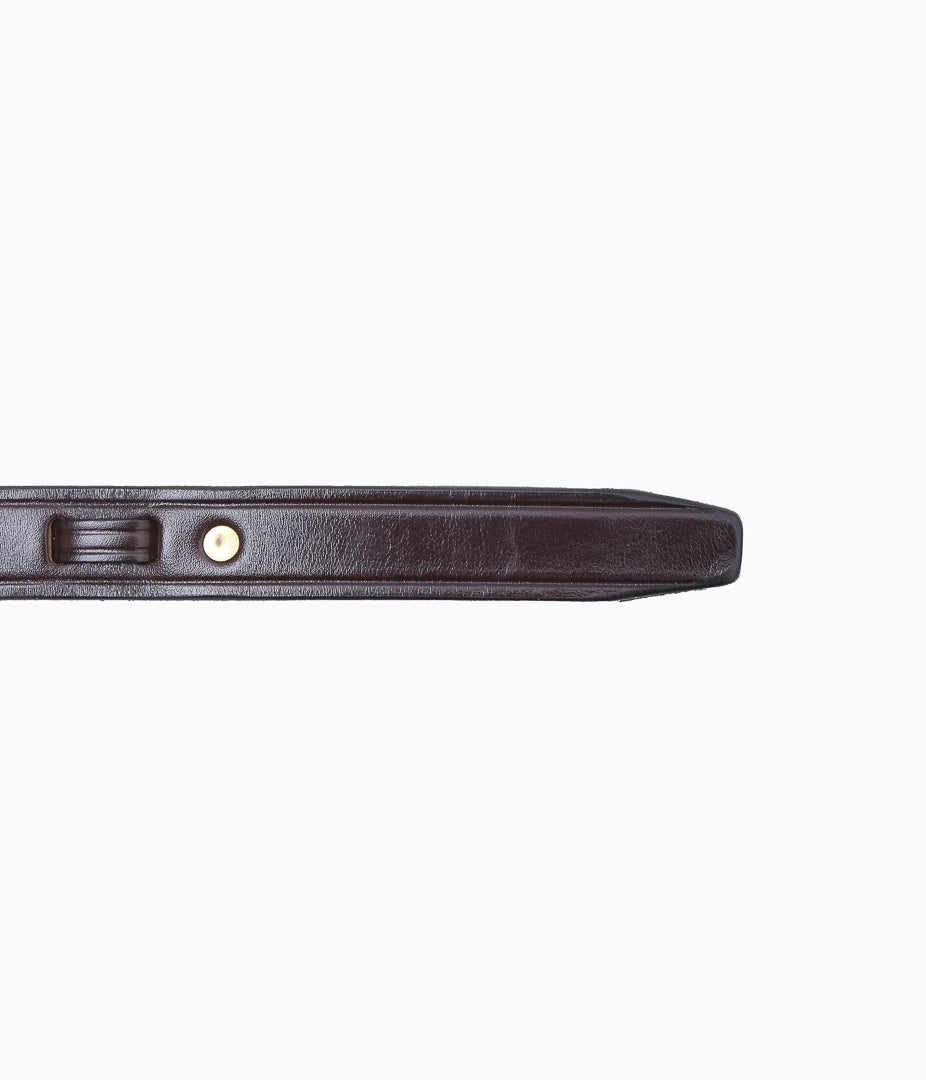 TORY LEATHER ''3151 2 TONE MINI HOOF PICK BELT'' (HAVANA)