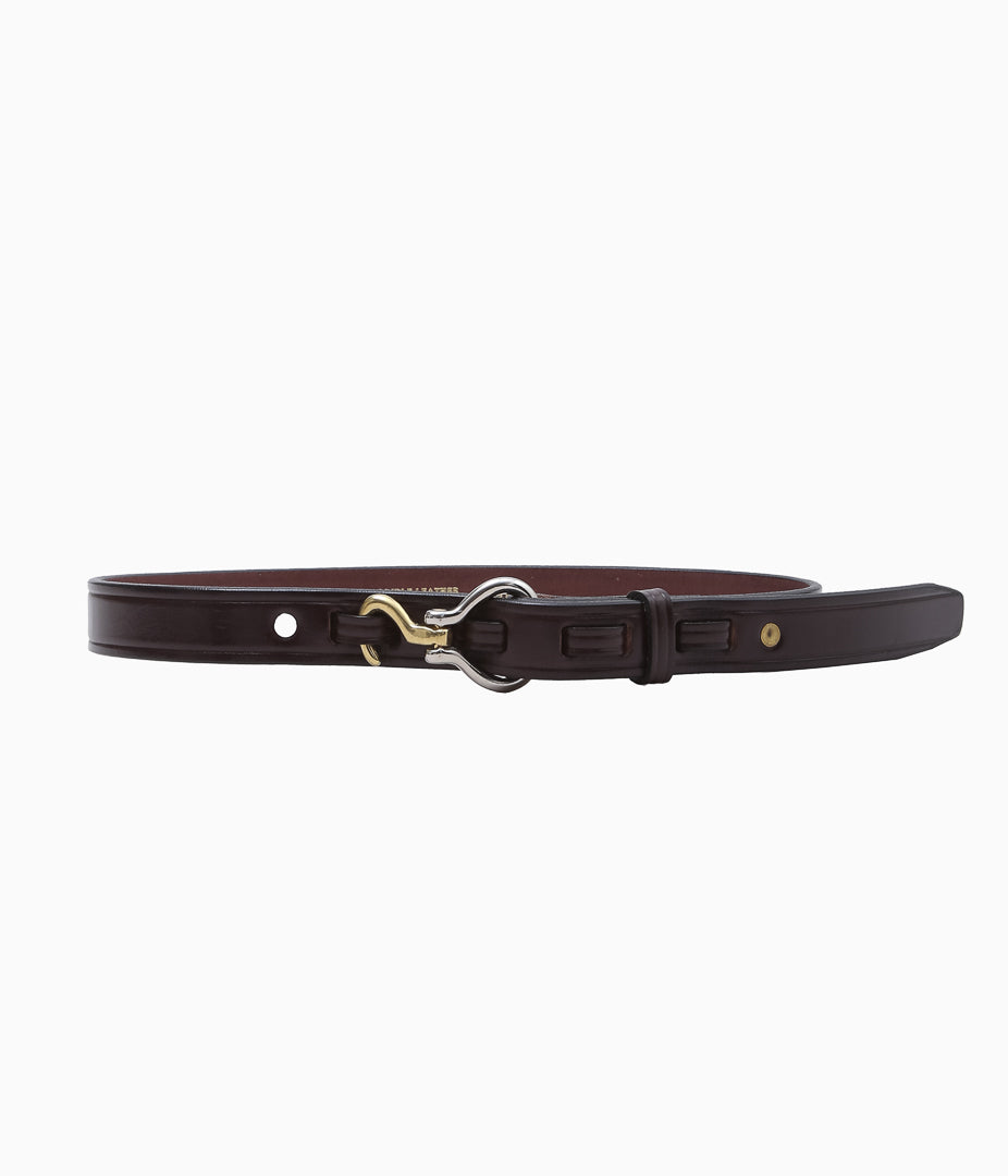 TORY LEATHER ''3151 2 TONE MINI HOOF PICK BELT'' (HAVANA)