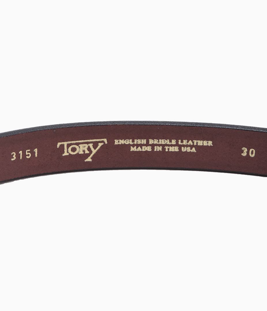 TORY LEATHER ''3151 2 TONE MINI HOOF PICK BELT'' (HAVANA)