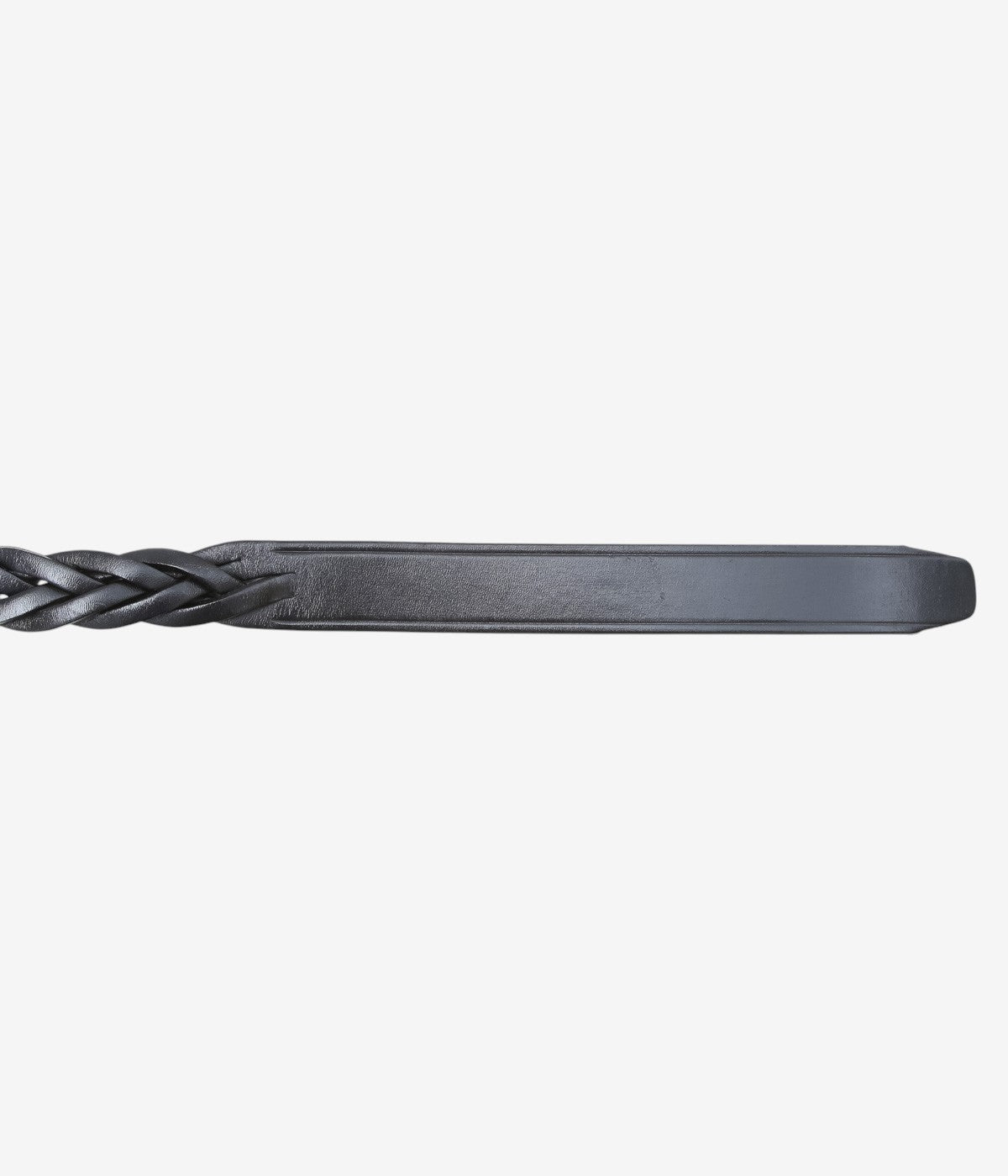 TORY LEATHER ''3181 1-1/4 LONG TIP BRAITED BELT'' (BLACK/NICKEL)