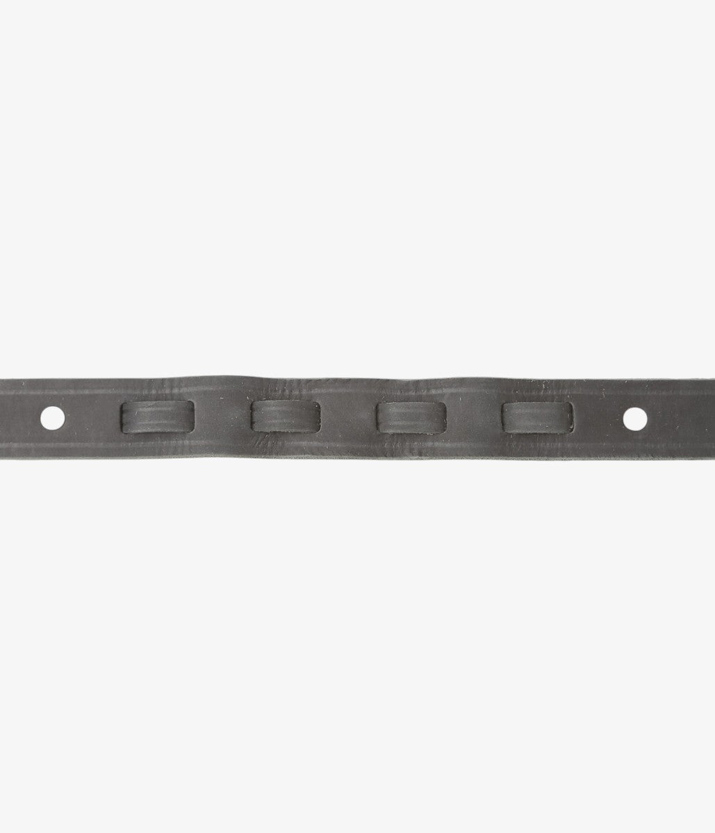 TORY LEATHER ''4015 NUBUCK MINI HOOF PICK BELT'' (BLACK/NICKEL)