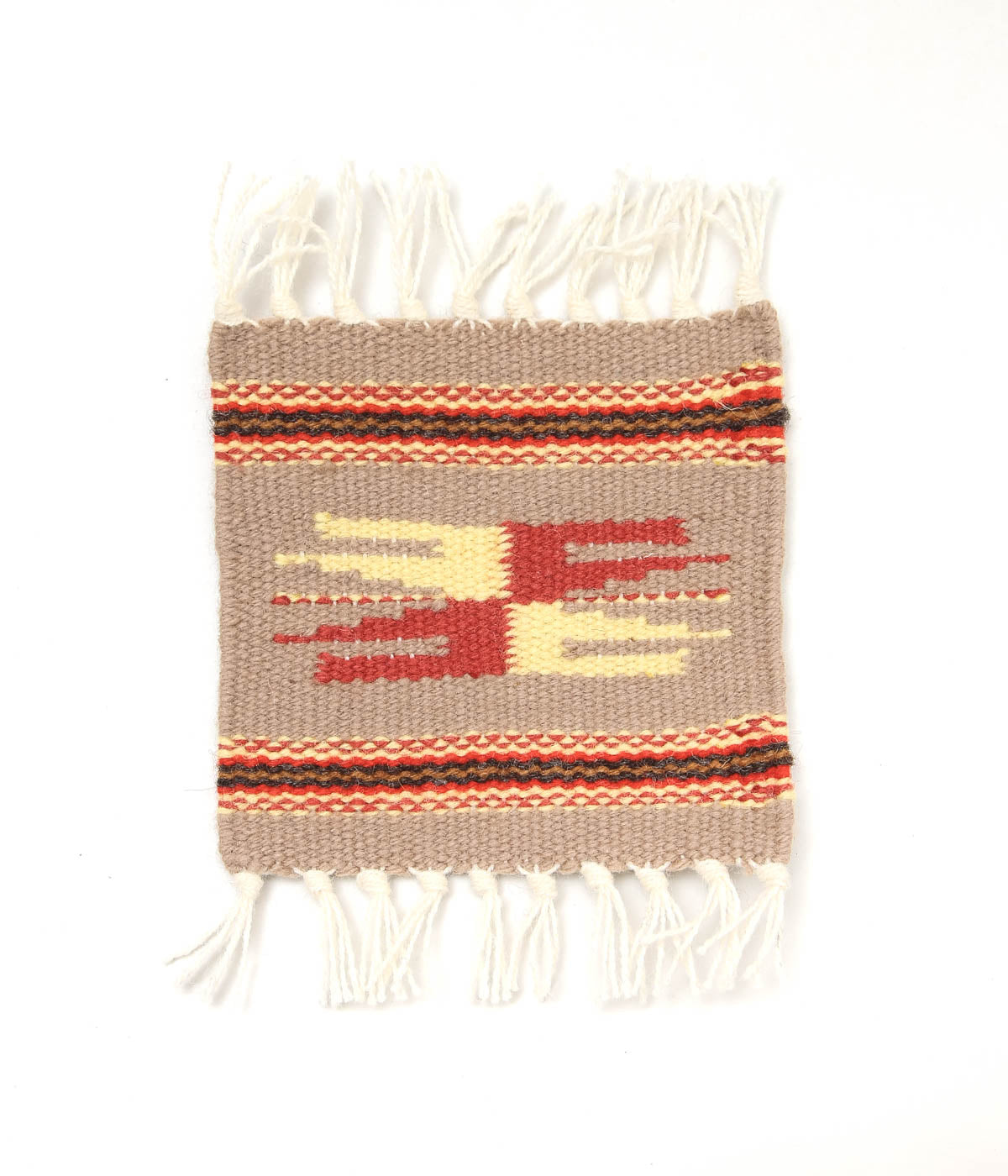 TRUJILLO'S ``CHIMAYO COASTER'' (SAND BEIGE×RED)