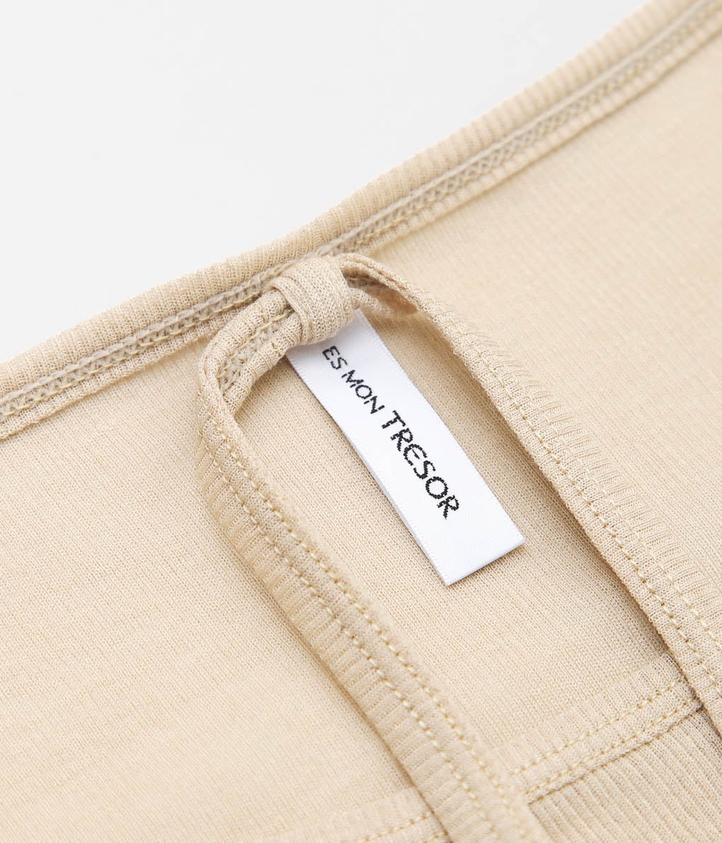 TU ES MON TRESOR ''CHOKER T-SHIRT'' (BEIGE)