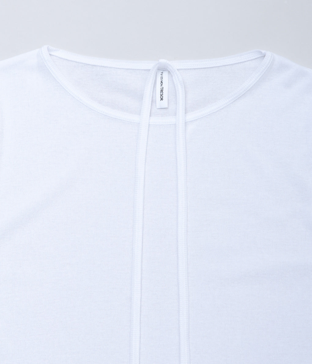 TU ES MON TRESOIR ''CHOKER T-SHIRT'' (WHITE)