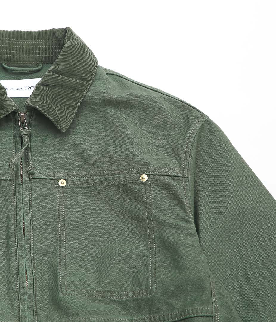 TU ES MON TRESOR ''MOONSTONE JACKET'' (OLIVE)