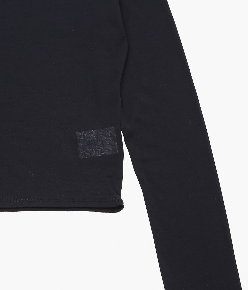 TU ES MON TRESOR ''CREW NECK CROPPED TOP'' (BLACK)