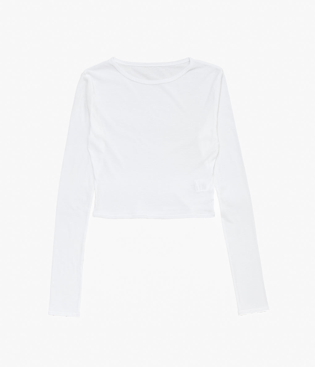 TU ES MON TRESOR ''CREW NECK CROPPED TOP'' (WHITE)