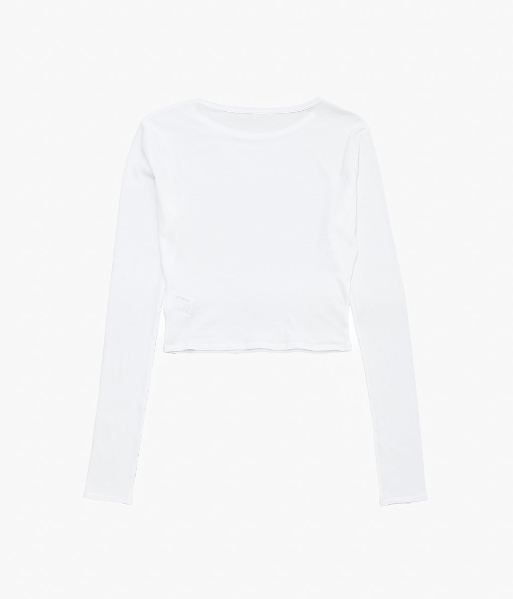 TU ES MON TRESOR ''CREW NECK CROPPED TOP'' (WHITE)