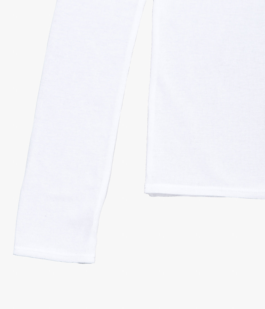 TU ES MON TRESOR ''CUT-OFF LONG SLEEVE TOP'' (WHITE)