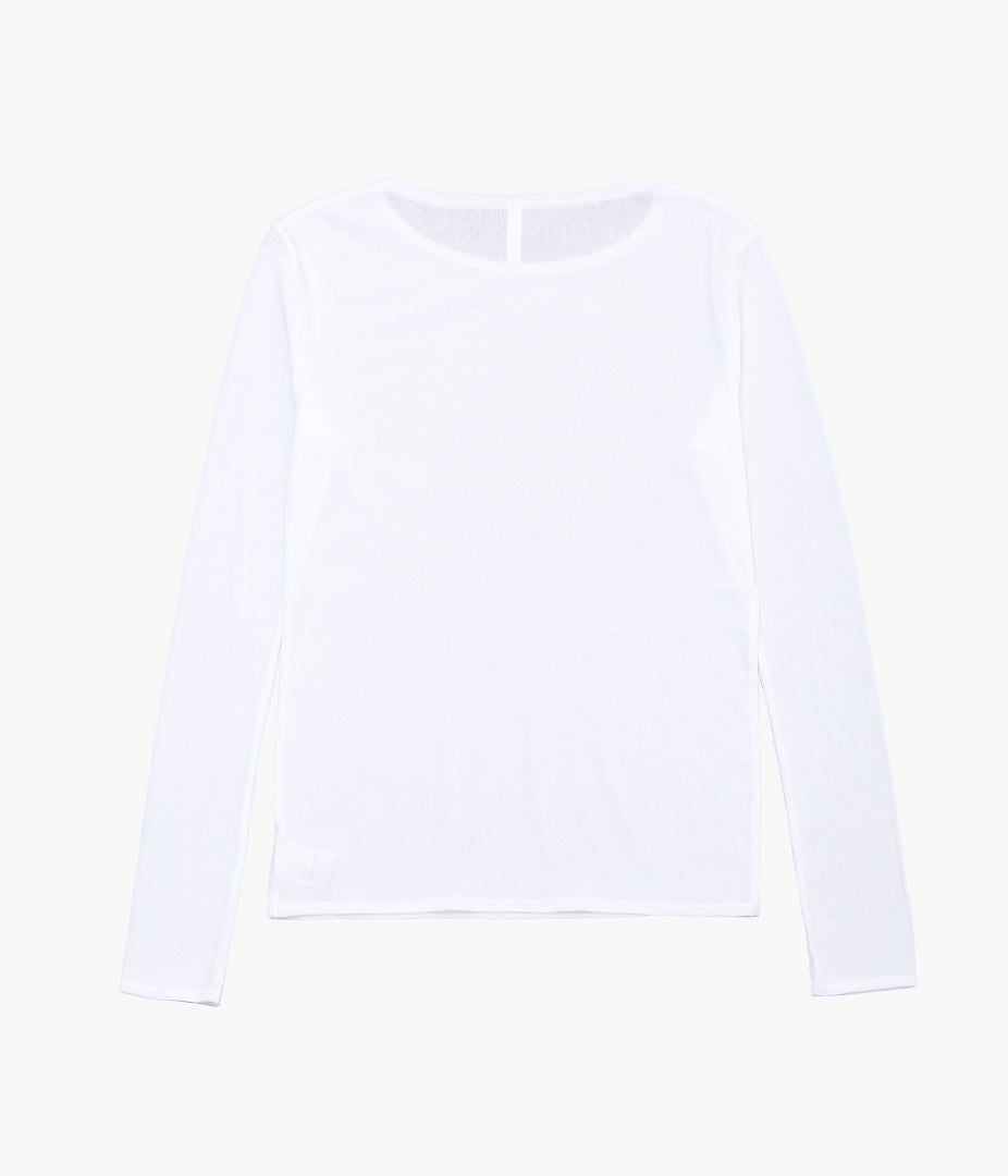TU ES MON TRESOR ''CUT-OFF LONG SLEEVE TOP'' (WHITE)
