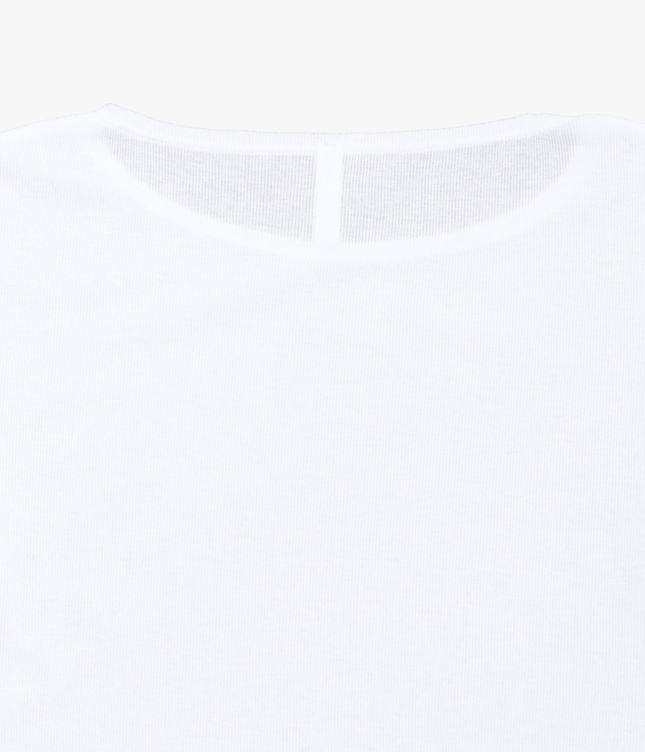 TU ES MON TRESOR ''CUT-OFF LONG SLEEVE TOP'' (WHITE)