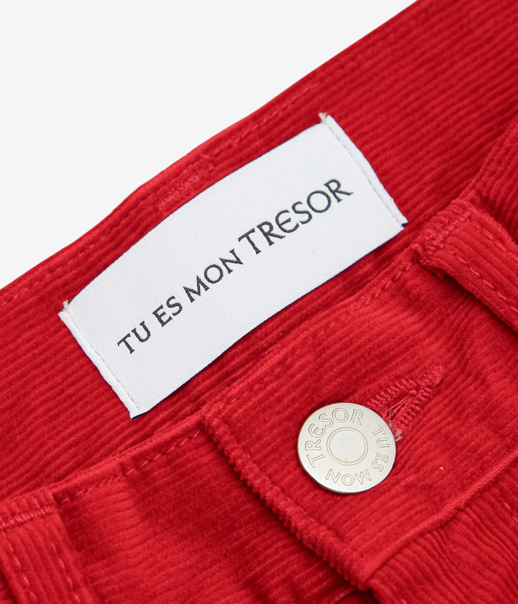 TU ES MON TRESOR ''THE TOPAZ JEAN - CORDUROY'' (RED)