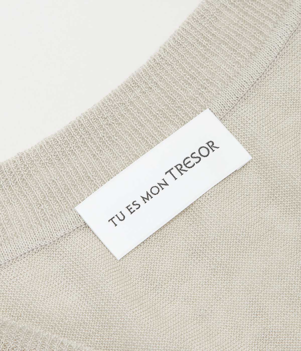 TU ES MON TRESOR ''V-NECK LINEN KNIT VEST'' (L.GREY)