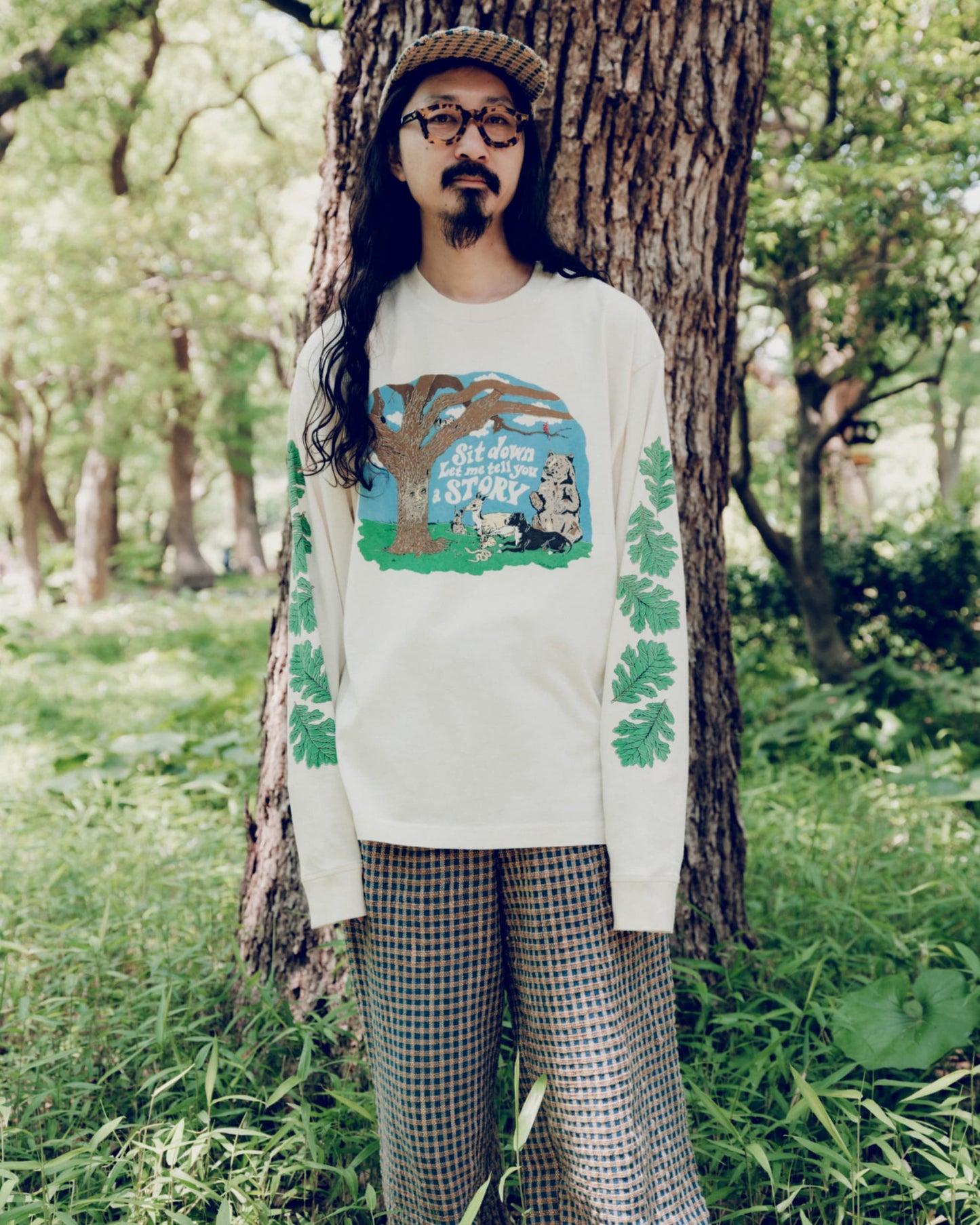 STORY MFG ``GRATEFUL TEE LS'' (ECRU TREE TALES)