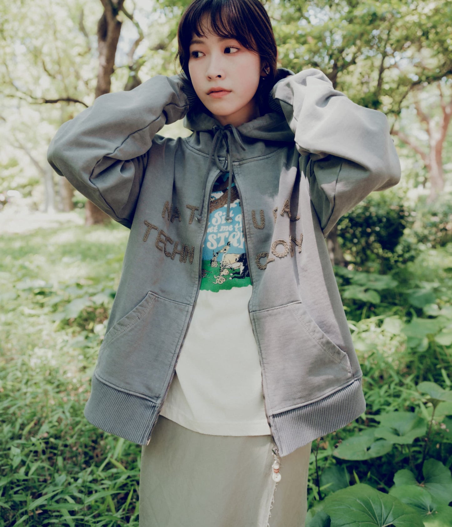 STORY MFG ``GEO ZIP HOODIE'' (BLACK)