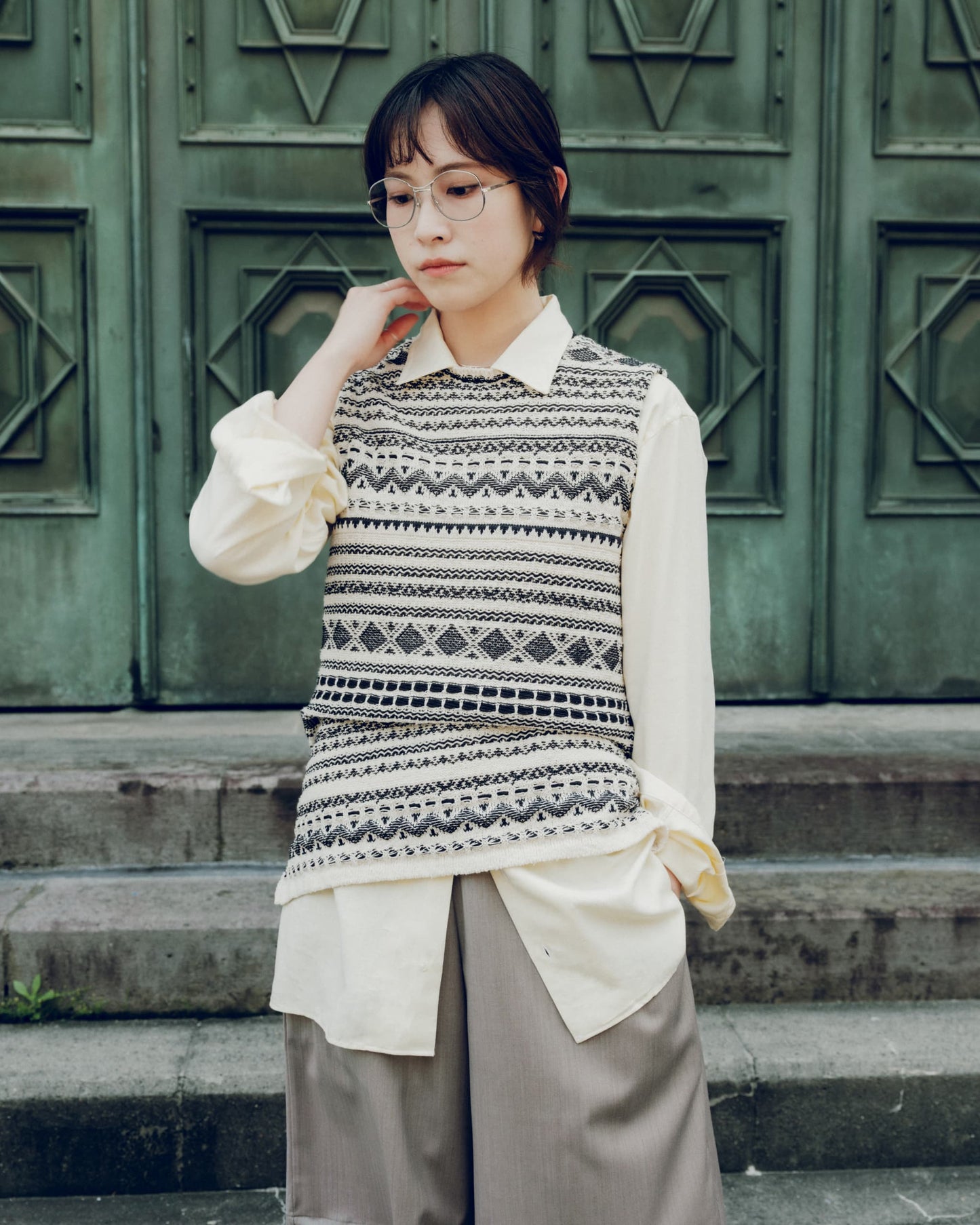COOHEM ''SUMMER NORWEGIAN KNIT P/O'' (IVORY)