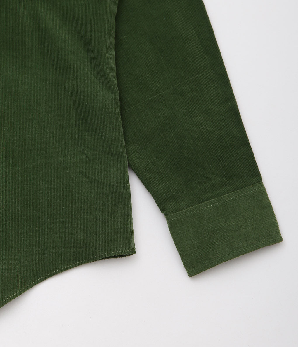USED&VINTAGE''70'S DEADSTOCK "LAZY-H" CORDUROY SHIRT''(GREEN)