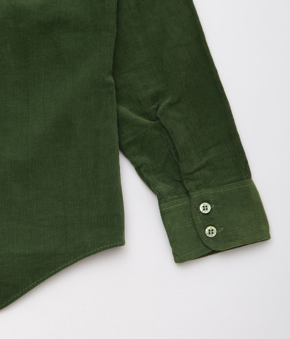 USED&VINTAGE''70'S DEADSTOCK "LAZY-H" CORDUROY SHIRT''(GREEN)