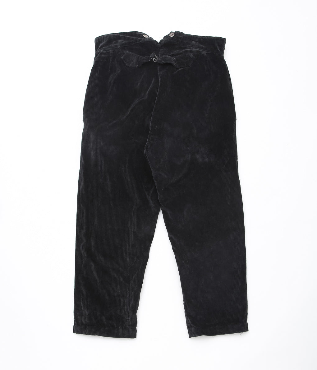 USED&VINATGE ''30-40s FRENCH CORDUROY TROUSERS "LE CHAMONIX"'' (BLACK)