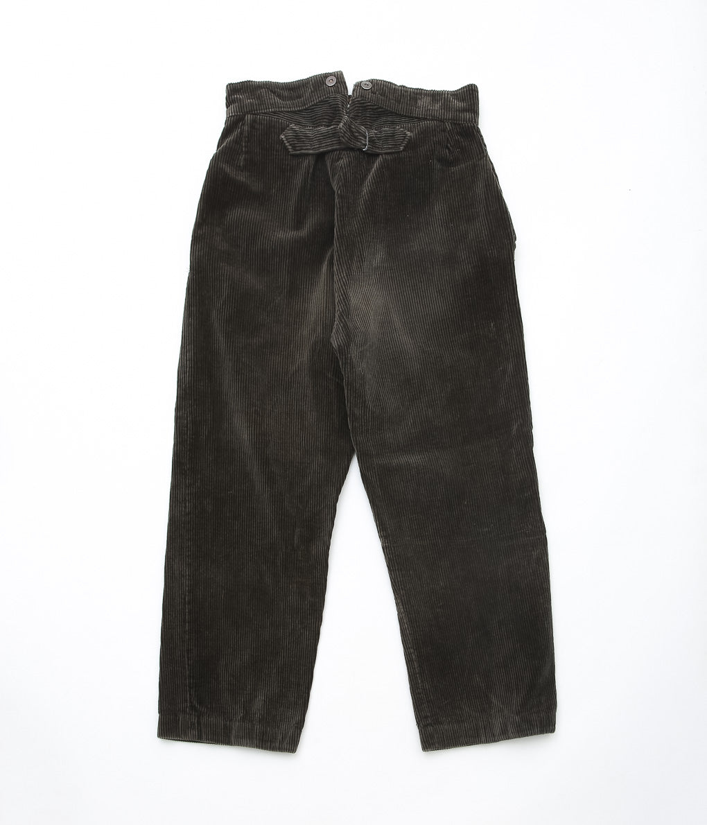 VINTAGE CLOTHING ''30s FRENCH CORDUROY TROUSERS "CLAUDIUS LAFOND"'' (BROWN)